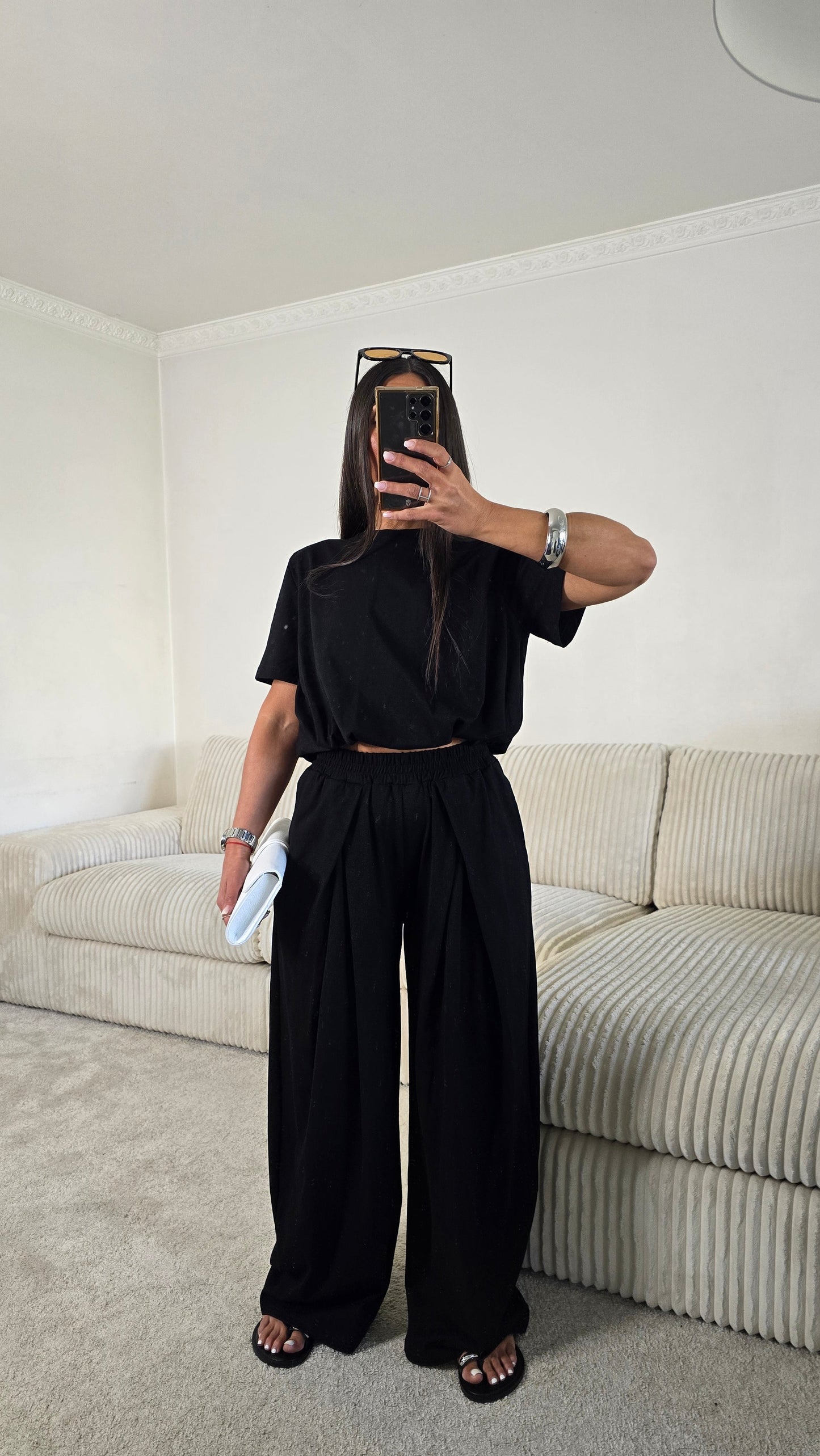Ensemble jersey coton noir – silhouette effortless