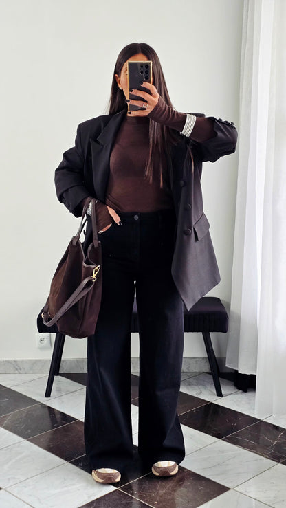 Blazer structuré noir – esprit tailoring