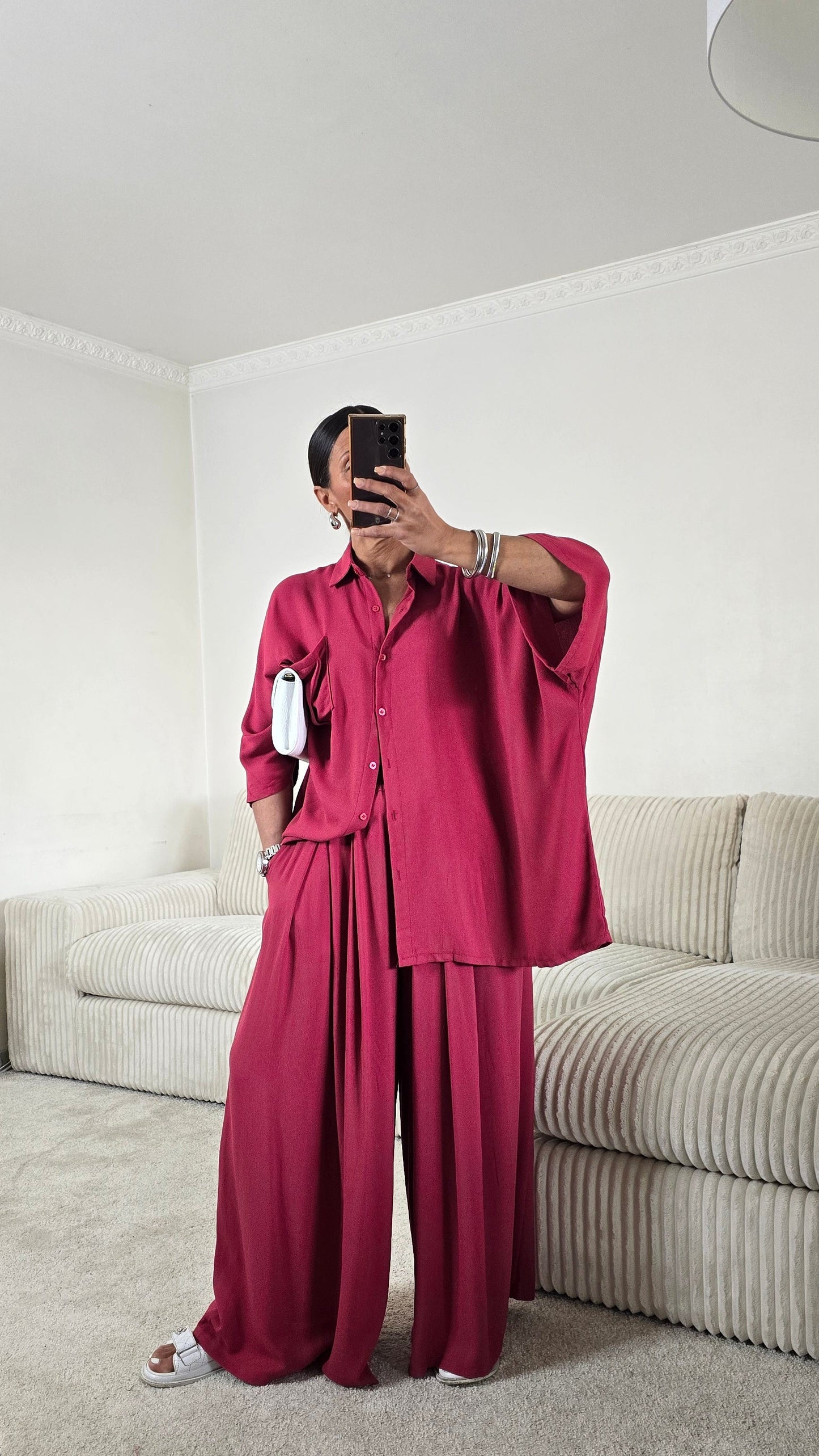 Ensemble ample framboise – confort et allure