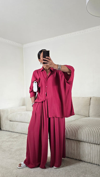 Ensemble ample framboise – confort et allure