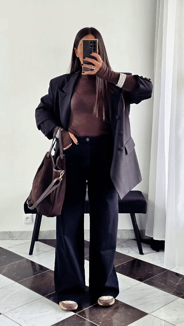 Blazer structuré noir – esprit tailoring