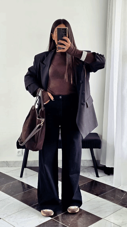 Blazer structuré noir – esprit tailoring