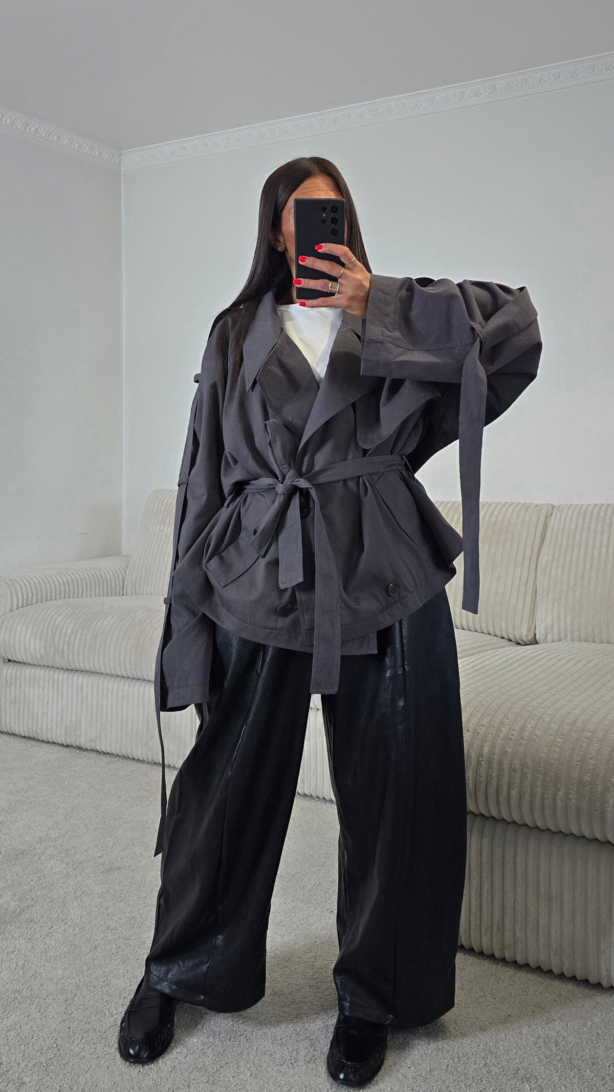 Trench court oversize gris anthracite