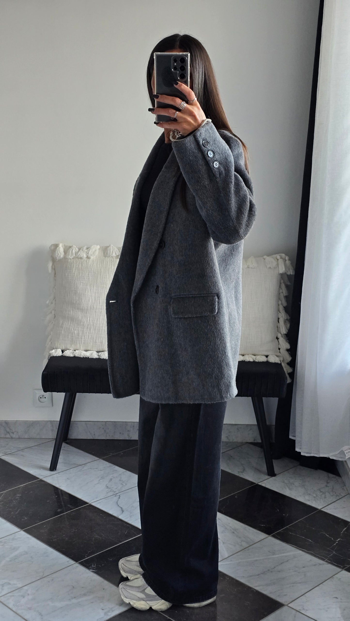 Veste Petra Gris Foncé 100% Laine ⭐️PRENIUM⭐️