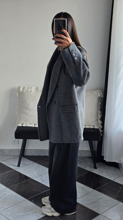 Veste Petra Gris Foncé 100% Laine ⭐️PRENIUM⭐️