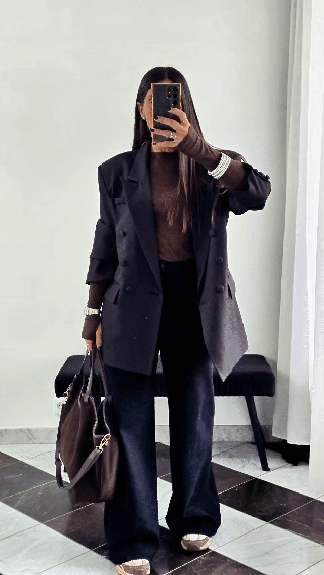 Blazer structuré noir – esprit tailoring