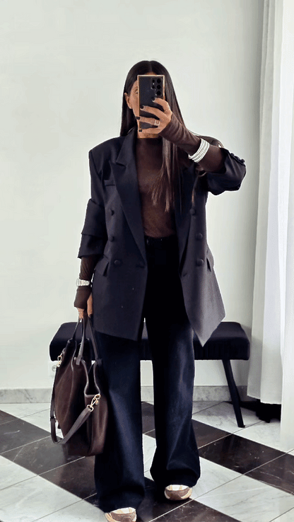 Blazer structuré noir – esprit tailoring