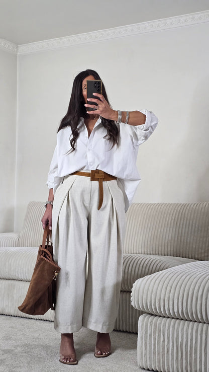 Ceinture cuir italien suédé – camel chaud