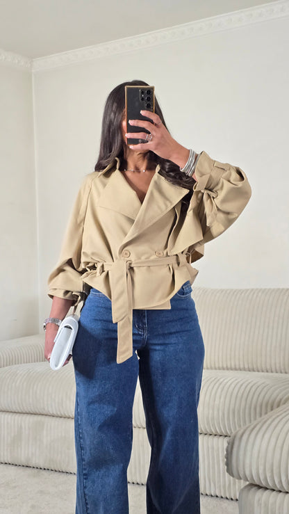 Ensemble signature ceinturé – beige sable