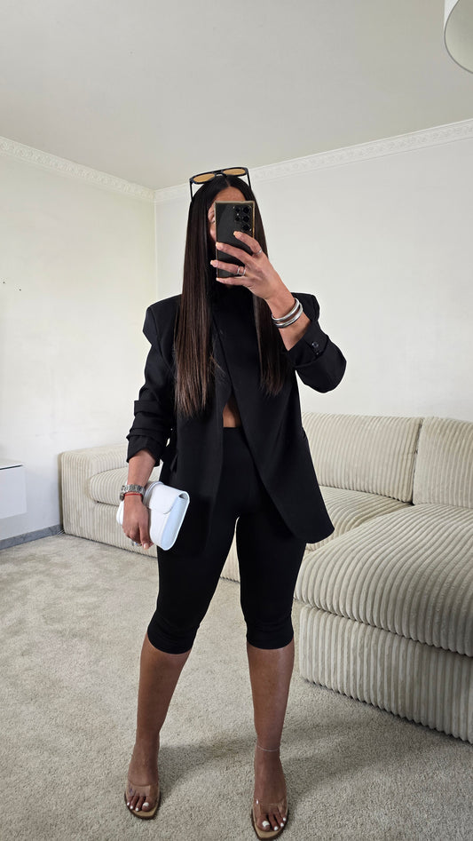 Cycliste seconde peau – noir intense