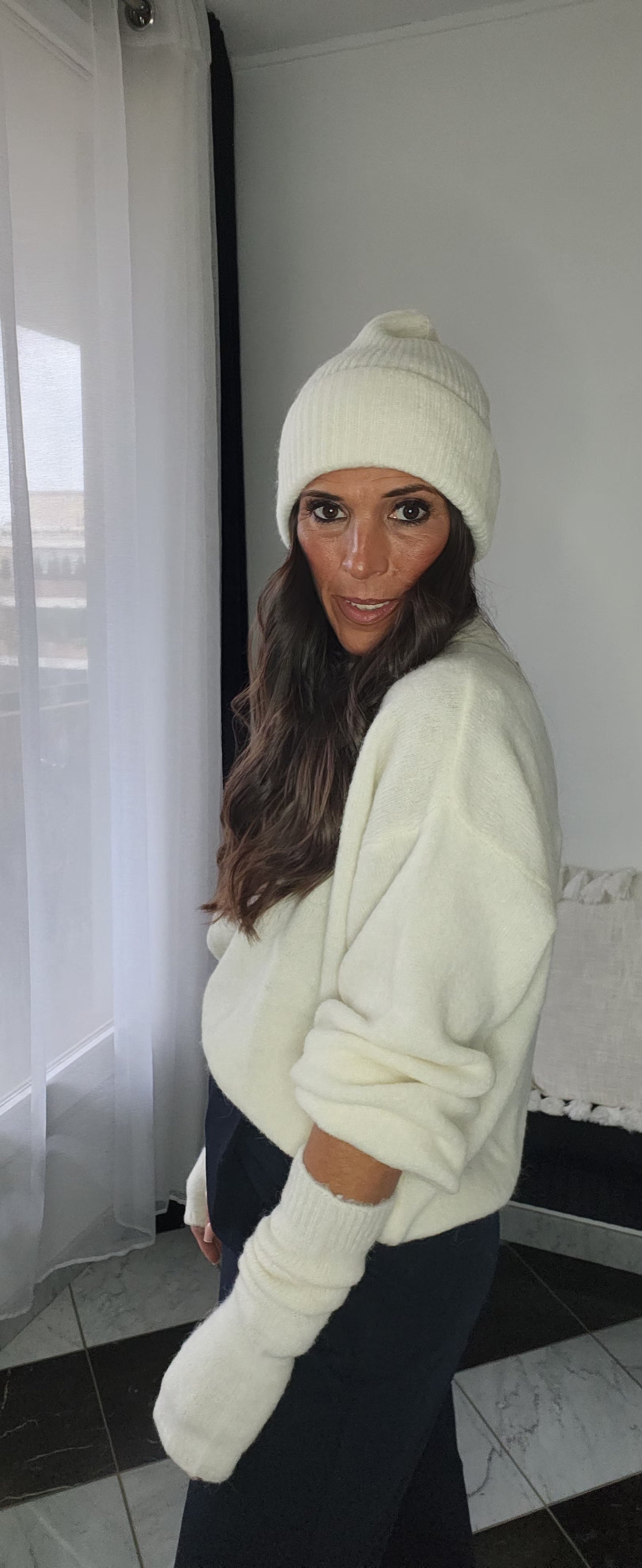 Bonnet Baby Alpaga Crème