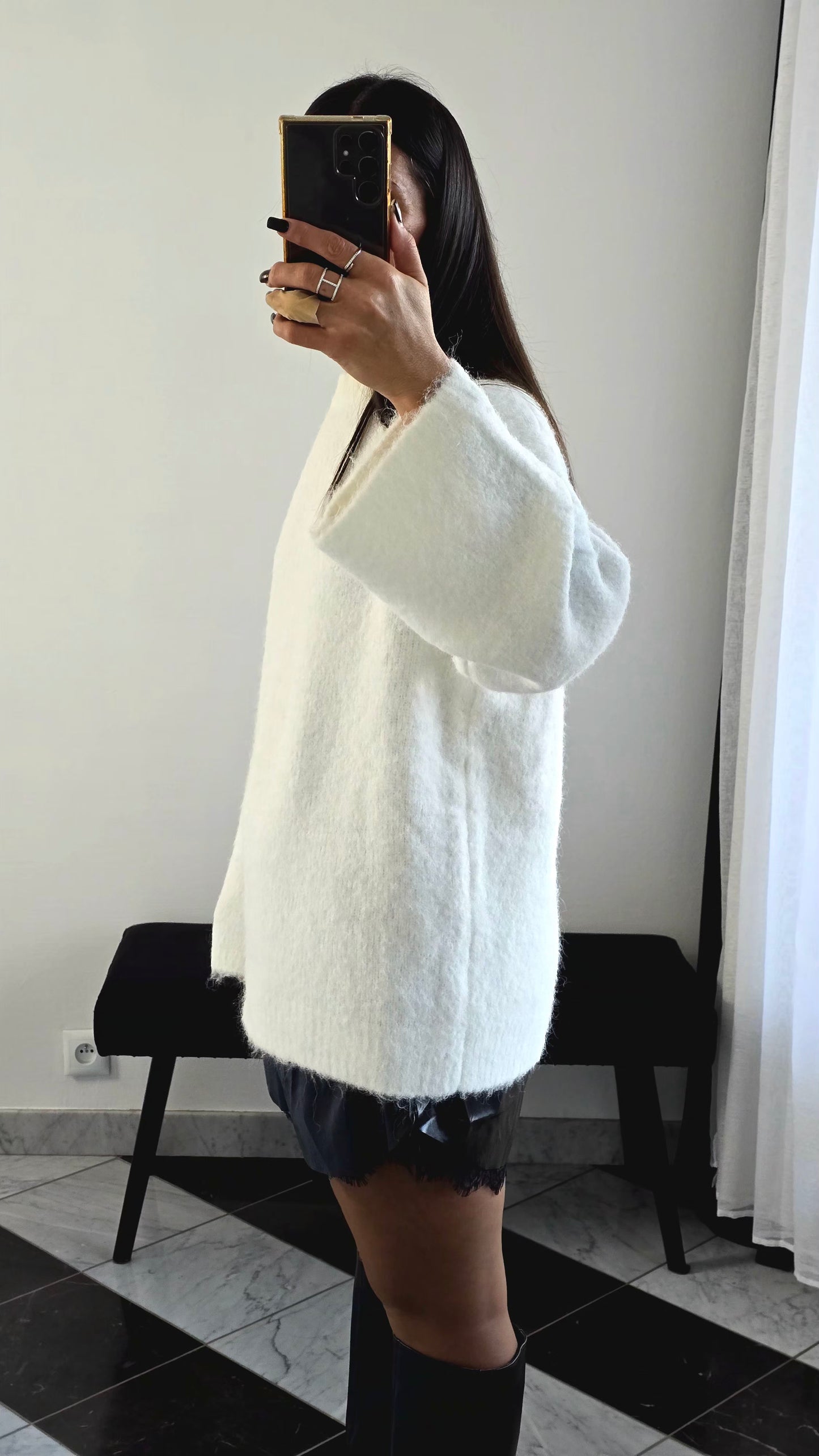 Pull Oversize Ultra-Doux – Blanc Neige