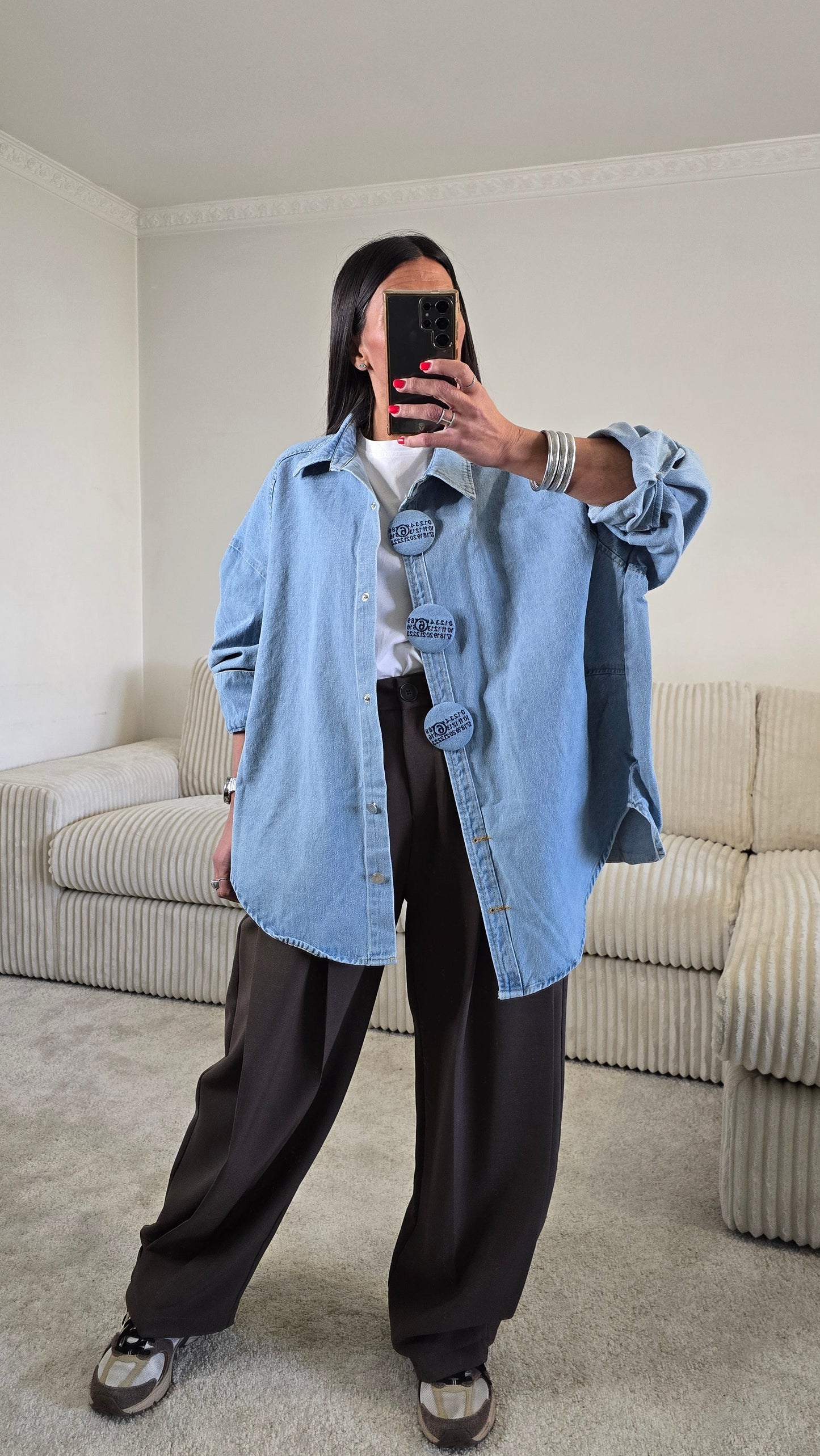 Pantalon wide leg marron taille haute – tailoring fluide structuré