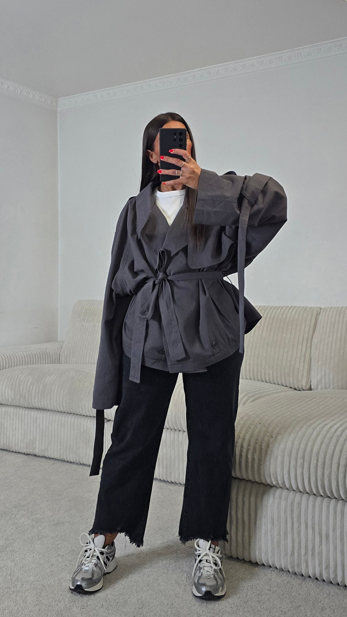Trench court oversize gris anthracite