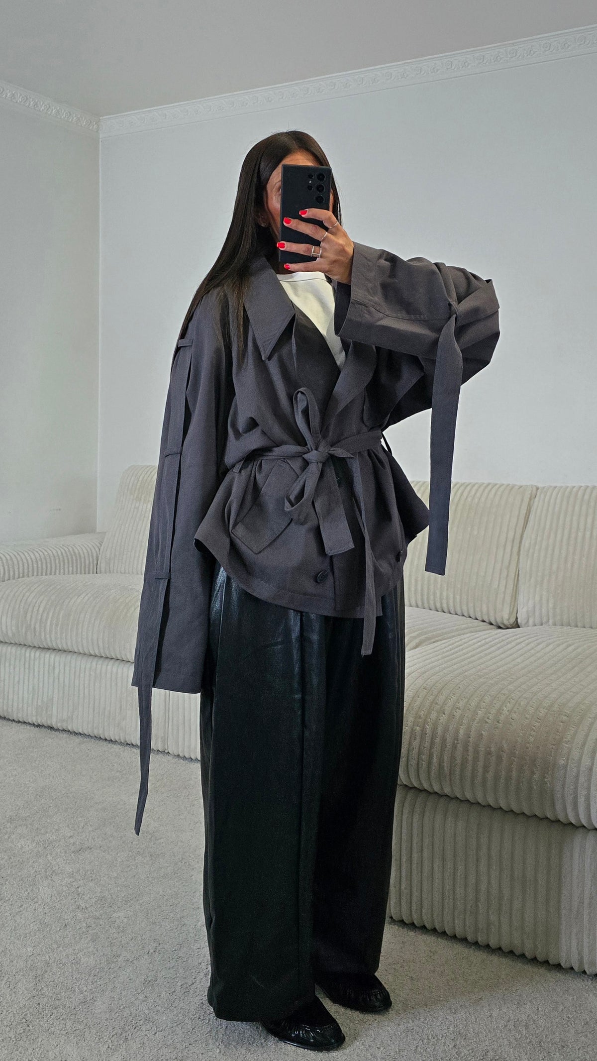Trench court oversize gris anthracite