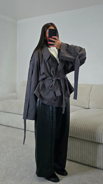 Trench court oversize gris anthracite